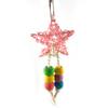Grânulo colorido pássaro cinco pontos estrela forma gaiola balanço mastigando escalada papagaio brinquedo