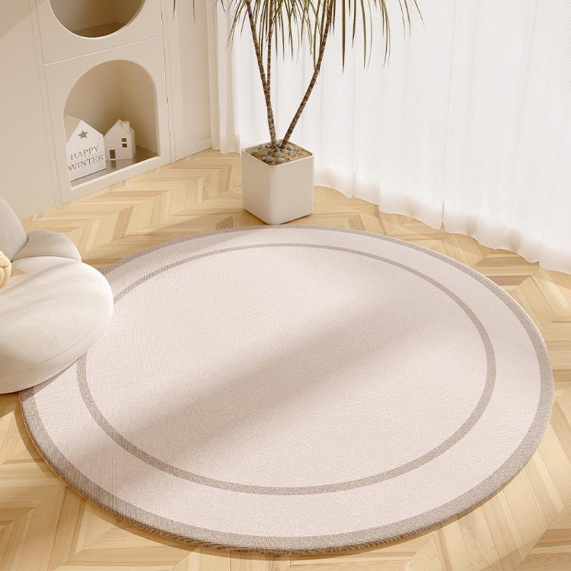 Wabi-Sabi Style Round Rug: Dirt-Resistant, Non-Slip Mat for Living Room, Coffee Table, Bedroom Chair.