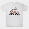 Heren Zwart Print T-shirt Bluey- Here Come The Grannies Geen-Knippen Transferpapier Print Katoenen T-shirt