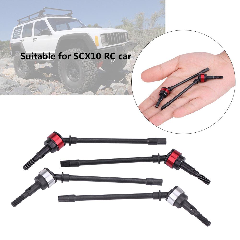 4 Pcs Remote Control Model Accessory Parts Hard Steel Front Axle Drive Shaft for SCX10 RC Car
