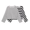 Araltay New Arrival Fashion Style Women's Clothing Fashion All-Match Casual Minimalist Batwing Sleeve Stripes Tops 1165260