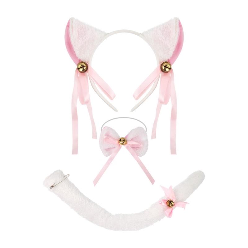 Cats Costume Set Ears Tail Bowite Tutu Skirt Animal Fancy Costume Kit Accessories Kids Girls Halloween Cosplays Props