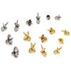 20 Stück Edelstahl-Schraubösen-Pins Ösenverschluss-Verbinder Charms Perlenkappen für DIY-Schmuckherstellung Zubehör