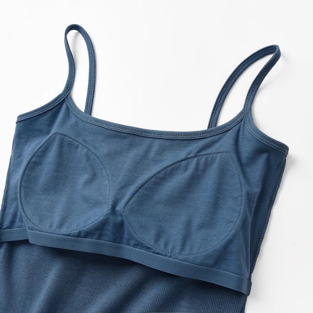 Summer Women with Bra Pads Inside The Poly Poly Thickening Show Bust Large Bra One Halter Vest