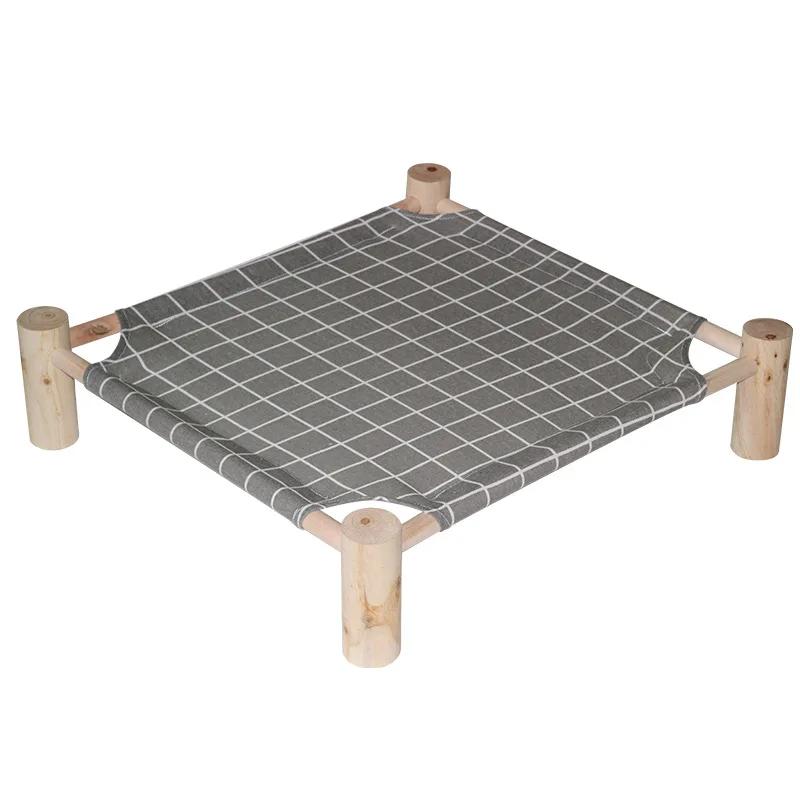 Pet Hammock Durable Cat Bed Four Seasons Universal Removable Washable Solid Wood Kennel Litter Dog Cat Hammock House Supplies