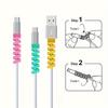 10 pieces silicone data cable protector storage - anti-bending mobile phone computer charging protective cover silicone anti-bre