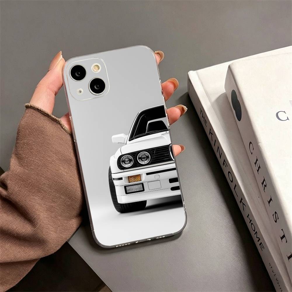 E30 CAR Phone Case For iPhone17,16,15,14,13,12,11 Plus,Pro Max Soft Transparent Cover iPhone15plus