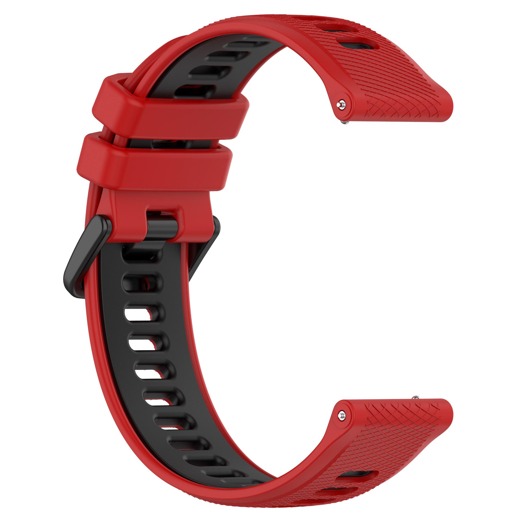 

For Garmin Forerunner 570 47mm/Forerunner 965/255/Vivoactive 4/Venu 2 Silicone Watchband 22mm Dual Color Watch Strap Olive Green/Black