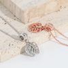 Diamond-Encrusted Leaf Pendant Necklace Simple And High-End Double-Layer Leaf Necklace. Premium Durable Quality