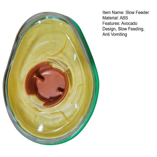 Avocado Shape Dog Slow Feeder Bowl Anti-Vomit Interactive Puzzle Feeding Bowl for Small Medium Large Dogs Cats