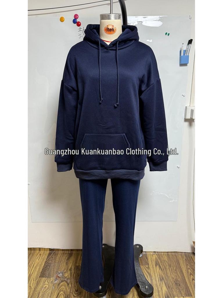 Europese & Amerikaanse Pailletten Vleugel Effen Kleur Dames Casual Set, 2026 Collectie