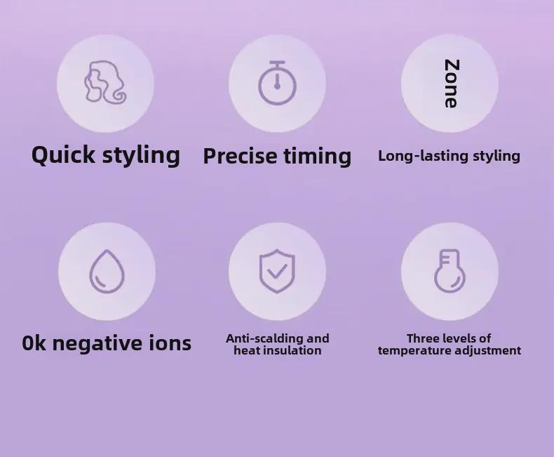 Compact Curling Iron for Short Hair - Water Wave Styling Tool for Effortless Curls