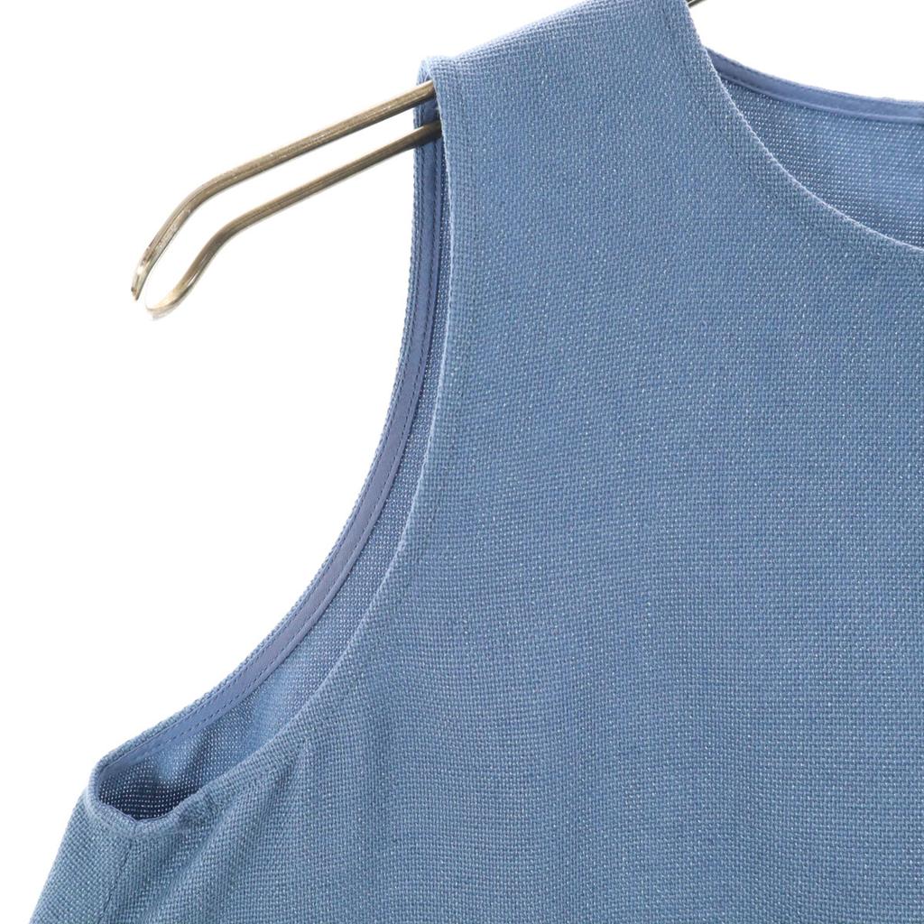 Unused ESTNATION Made In Japan Linen Blend No Sleeve ZIP Pocket One Piece Women Used