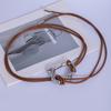 Irregular Metal Buckle Soft Leather Rope Knotted Belt Women'S Sweater Skirt Coat Waist Chain Fashion Accessories