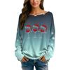 Womens  Fall Sweaters Long Sleeve Print Tops Pullover Sweaters Loose Dressy Casual Basic Clothes