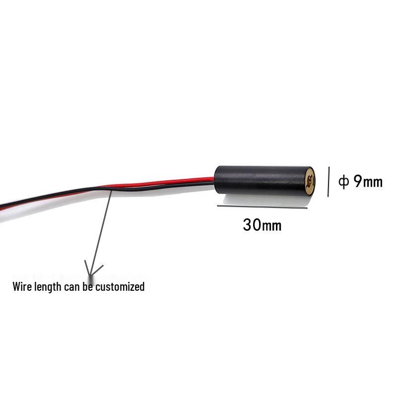 Green Laser Module: 9x30mm, 520nm, 5mW, Internal Focusing, Dot Point Marker