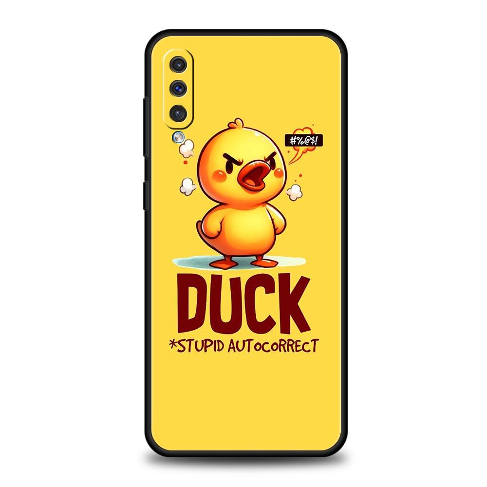 Cartoon Duck Phone Case for Samsung Galaxy A56 A36 A26 A16 A34 A24 A42 A22 A20 A12 A40 A30 A10 5G Soft TPU Cover Shell Funda Bag
