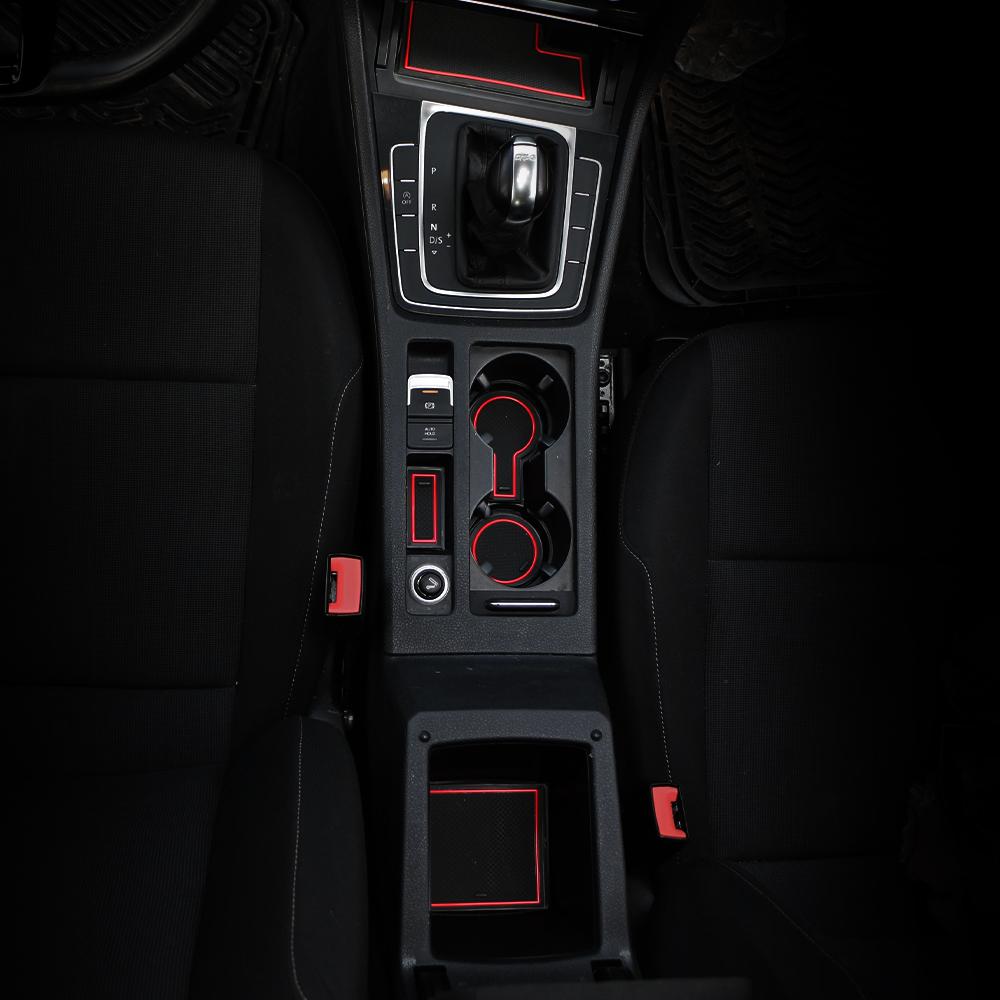 Car Door Groove Mats for Volkswagen VW Golf 7 7.5 MK7 MK7.5 2013 - 2020 Doors Gate Slot Pad Cup Mat Auto Accessories