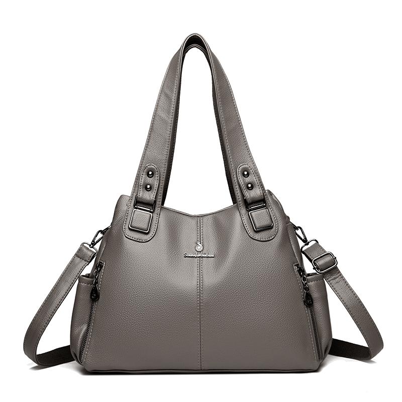 

Элегантная кожаная сумка для женщин, высококачественные женские сумки с верхней ручкой, большая вместимость, сумка через плечо, сумки через плечо