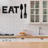 Eat  Sign + Fork And Spoon Wall Decor For Kitchen Rustic Farmhouse Decoration For Family Home Dining Room