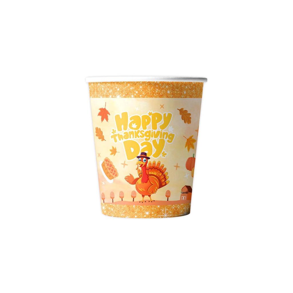 Thanksgiving Turkey Birthday Party Tableware Set: Plates, Cups, Napkins, Flags & Swirls.