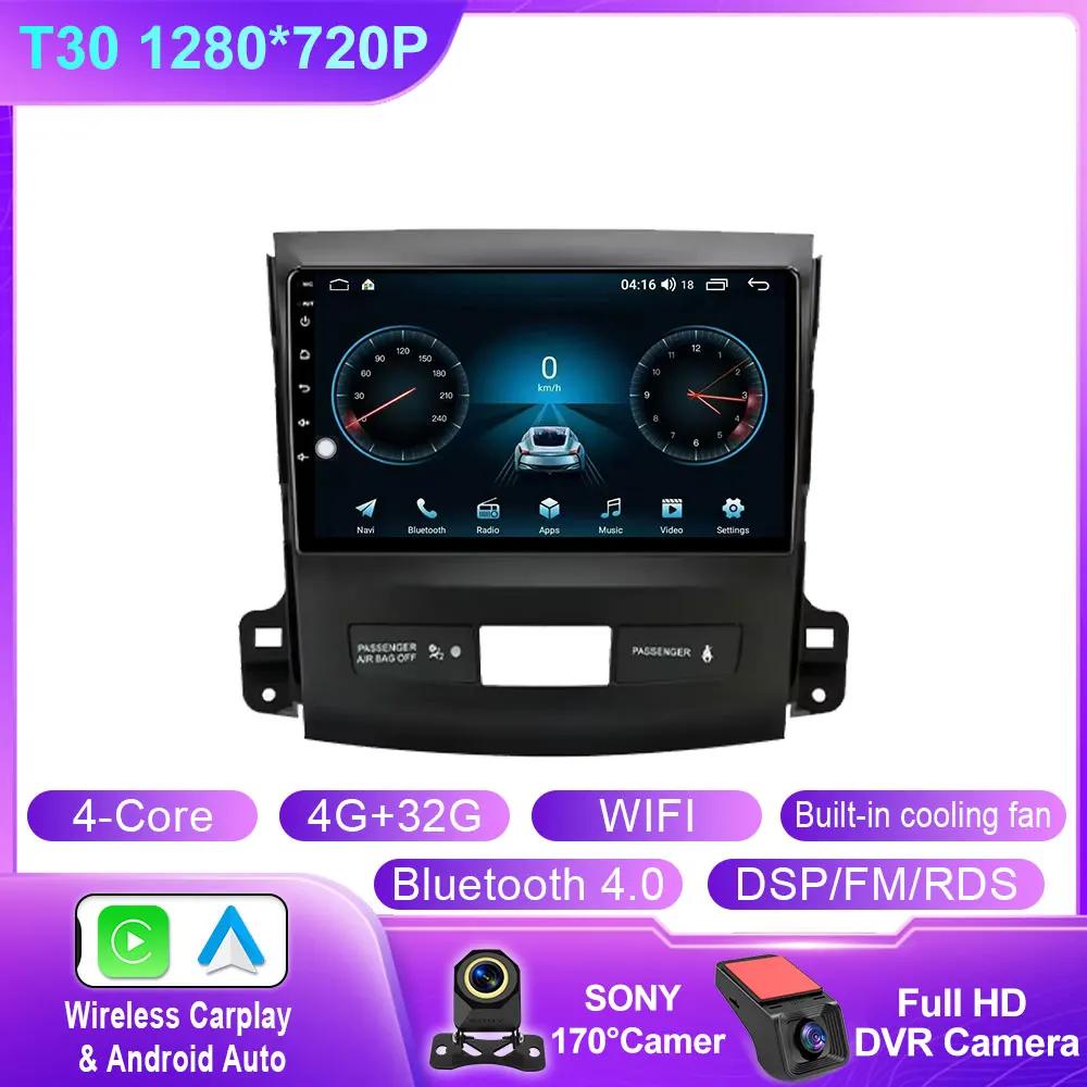 Android Car Radio Multimidia Player For Mitsubishi Outlander Xl 2 2005-2012 For Citroen C-Crosser For Peugeot 4007 2007-2013 DSP