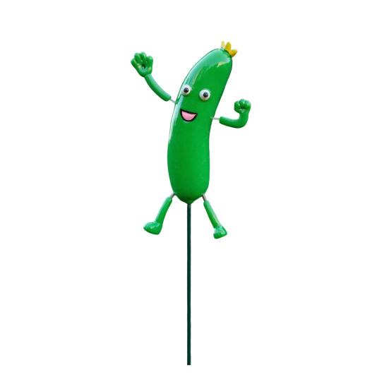 Decorative Metal Stakes Cute Cartoon Vegetables Resin Garden Stake, Funny Vegetable Character Figurine Yard Decor, Creative Whimsical Outdoor