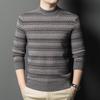 Hengyuan Xiang Men's Thick Wool Sweater - Fashionable Casual Round Neck, Warm for Autumn and Winter