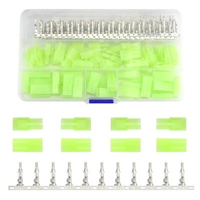 WMYCONGCONG Mini Tamiya Connector 30 Male and Female Mini Tamiya Plug Tweezers Kit Plugs, Pairs, Connectors, Connector, Silver,