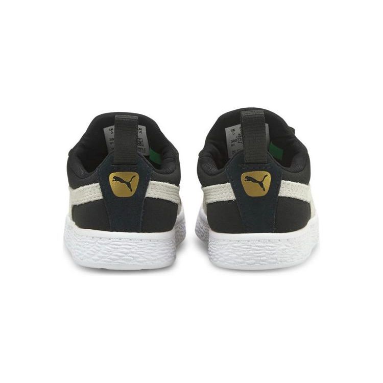 Puma Suede Light-Flex V Infant Black White Baby Sneakers 380732-01