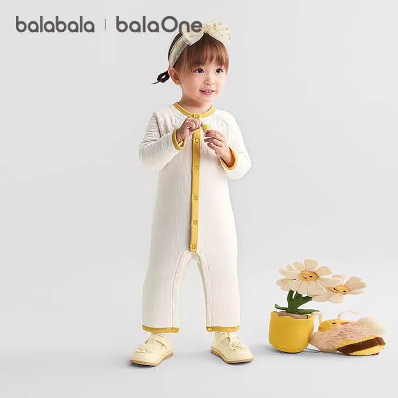 Balabala Newborn Quilted Bear Print Romper