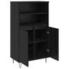 Highboard Black 60 X 36 X 110 Cm Particleboard