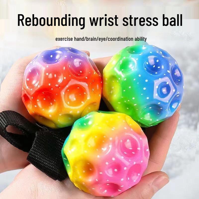 Moonstone Elastic Wrist Ball - PU Foam Reaction Exercise Toy