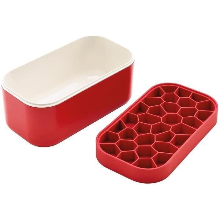 Arborescence Lekue IJsblokjesvorm Ice Box + Reservoir - Rood