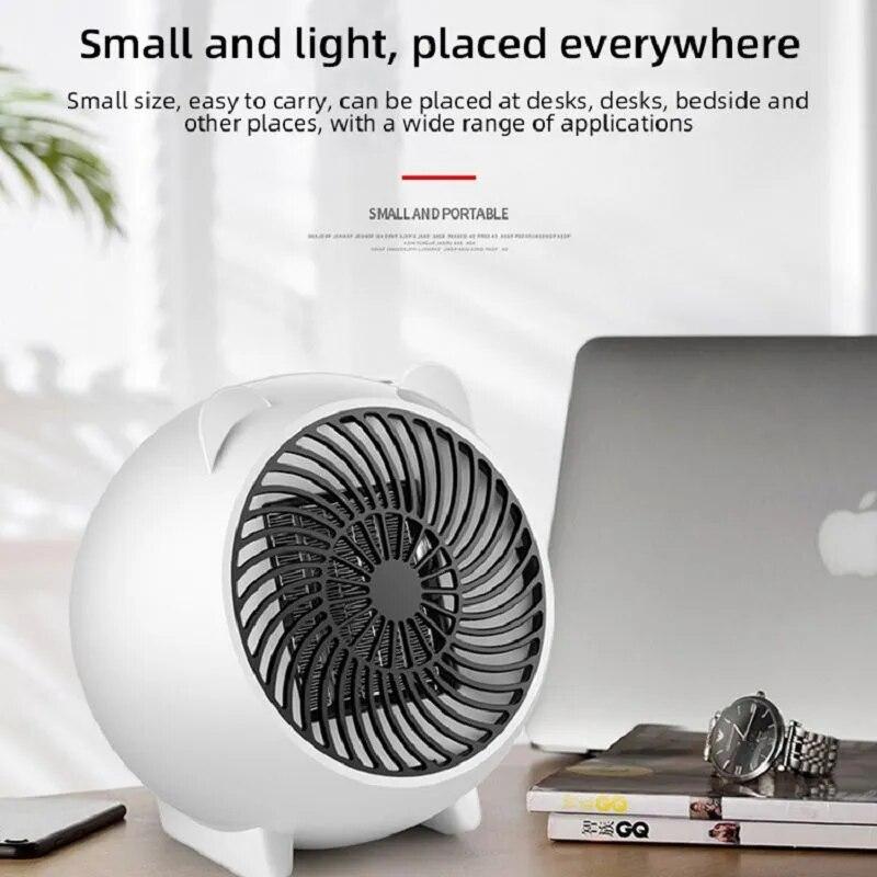Xiaomi Portable PTC Ceramic Space Heater with Thermostat - 220V Mini Electric Heater for Indoor Office, Desktop, and Home Use - Energy