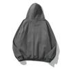 Men Hoodie with Solid Color Hood Large Front Pocket Pullover Sweatshirt Loose Fit Sports Tops Street Wear