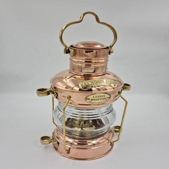 Brass  Copper Anchor Oil Lamp Nautical Maritime Decor