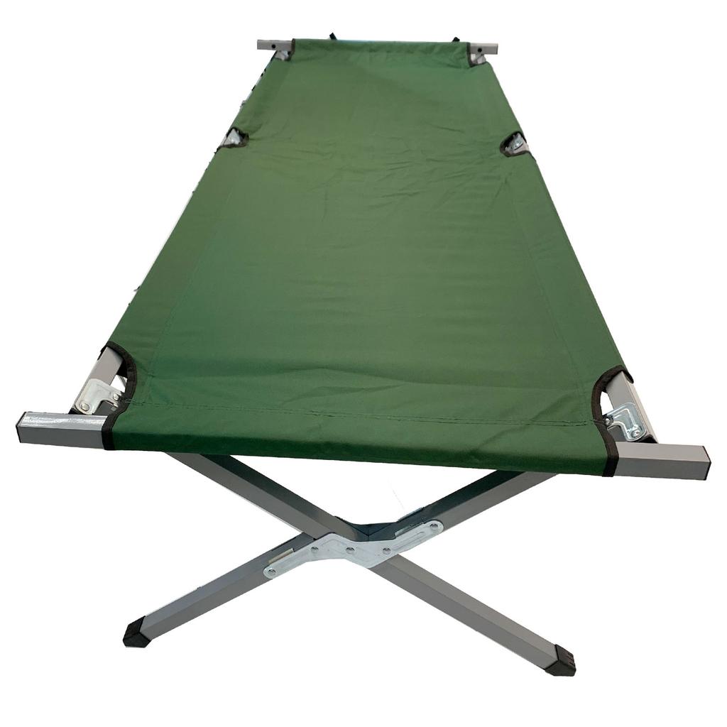 Outdoor Klappbett Tragbare Klapp-Campingliege Ultraleichtes Camping-Mittagsbett Grün