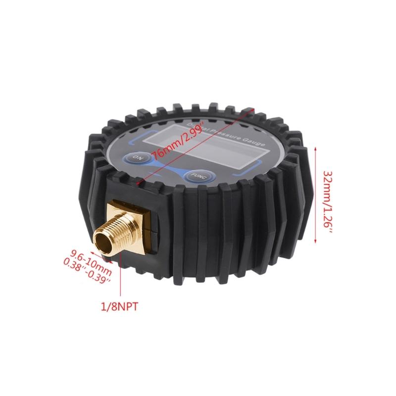 1/8 NPT Digital Tire Pressure Gauge Car Bike Motorcycle Tyre Tester PSI Meter Car Accessories Wear-resistant M4YD