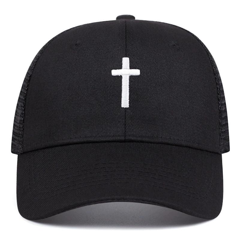 Gorras de Béisbol de Malla con Bordado Cruzado Unisex Gorra Hip Hop Primavera Verano Exterior Ajustable Sombreros Casuales Sombrero Protector Solar