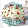 1pc Floral Vintage Pattern Automatic Folding Umbrella - Portable Collapsible Design, 8-Rib Iron Frame Yy251209093
