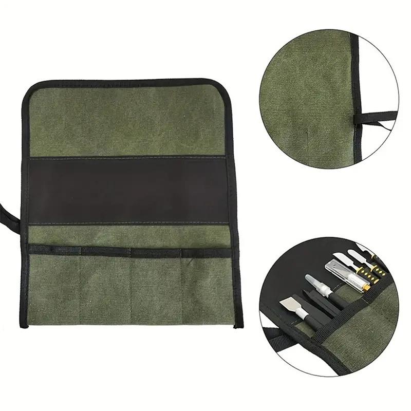 1Pcs Bag Oxford Cloth Wrench Pouch Screwdrivers Drills Storage Case Bag Hanging Tool Multiple Pocket Multi Purpose Roll Up Tool