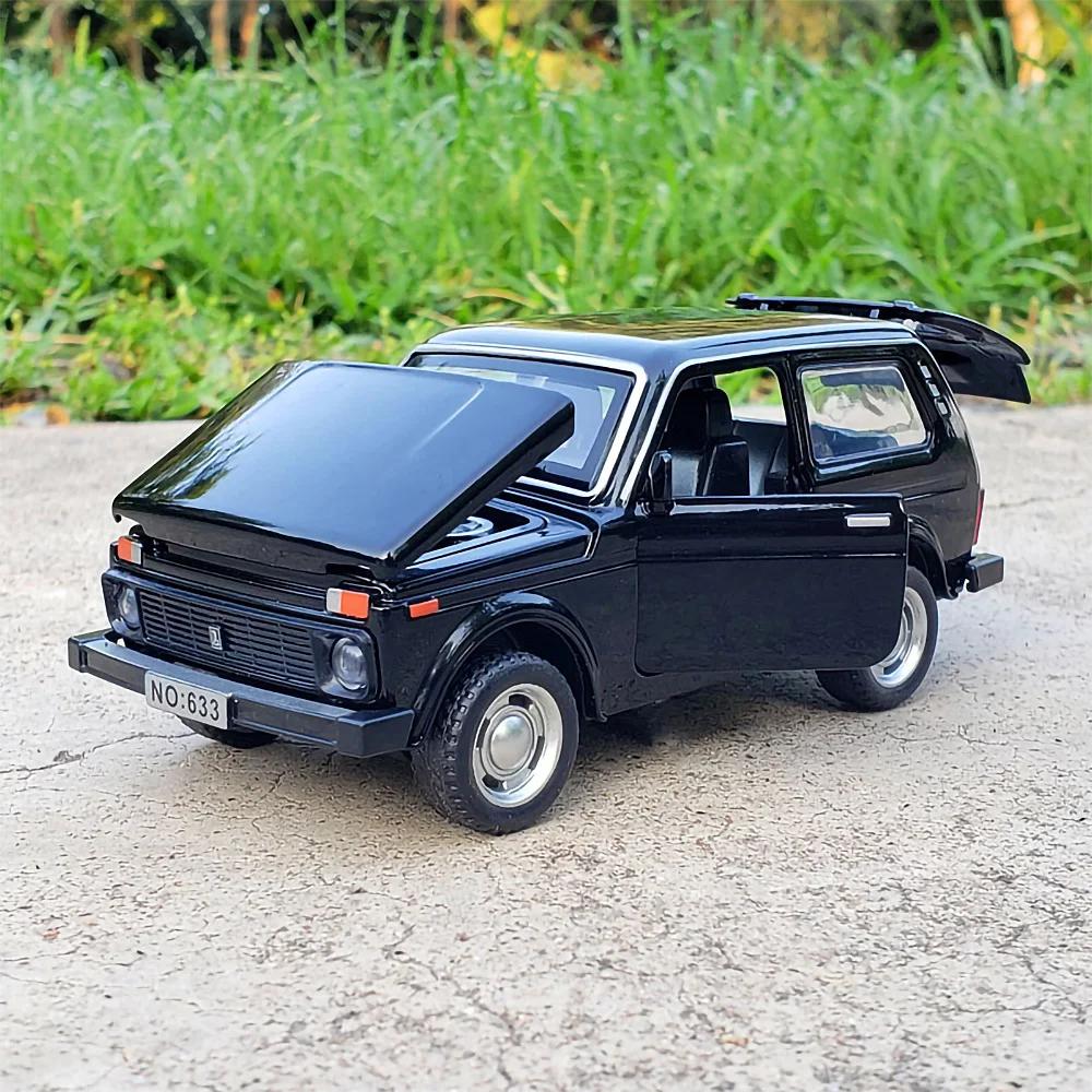 1:32 Scale Lada Niva VAZ-2121 ORV Russian 1970s Off-Road Vehicle Alloy Diecast Sound Light Model Collection Childrens Toy Gift