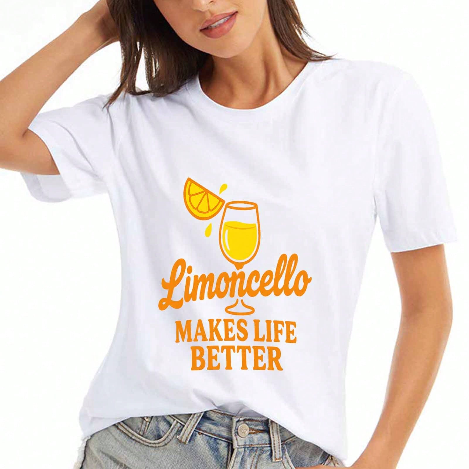 Limoncello Wounisex Cotton T Shirt, Pure Cotton Premium Print, Durable And Casual Fashion, Summer Lemon Graphic Tee, The Taste Of Italy Tee,Limoncello S разноцветный