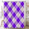 Geometric Pattern Shower Curtain Modern Decor Bathroom Accessories in Multicolor Black Pink Fabric for Home Decoration