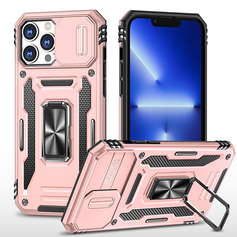 The New Model Is Suitable for IPhone17Pro Car Ring Holder Mobile Phone Case Apple 12 Guest Armor Protective Case.