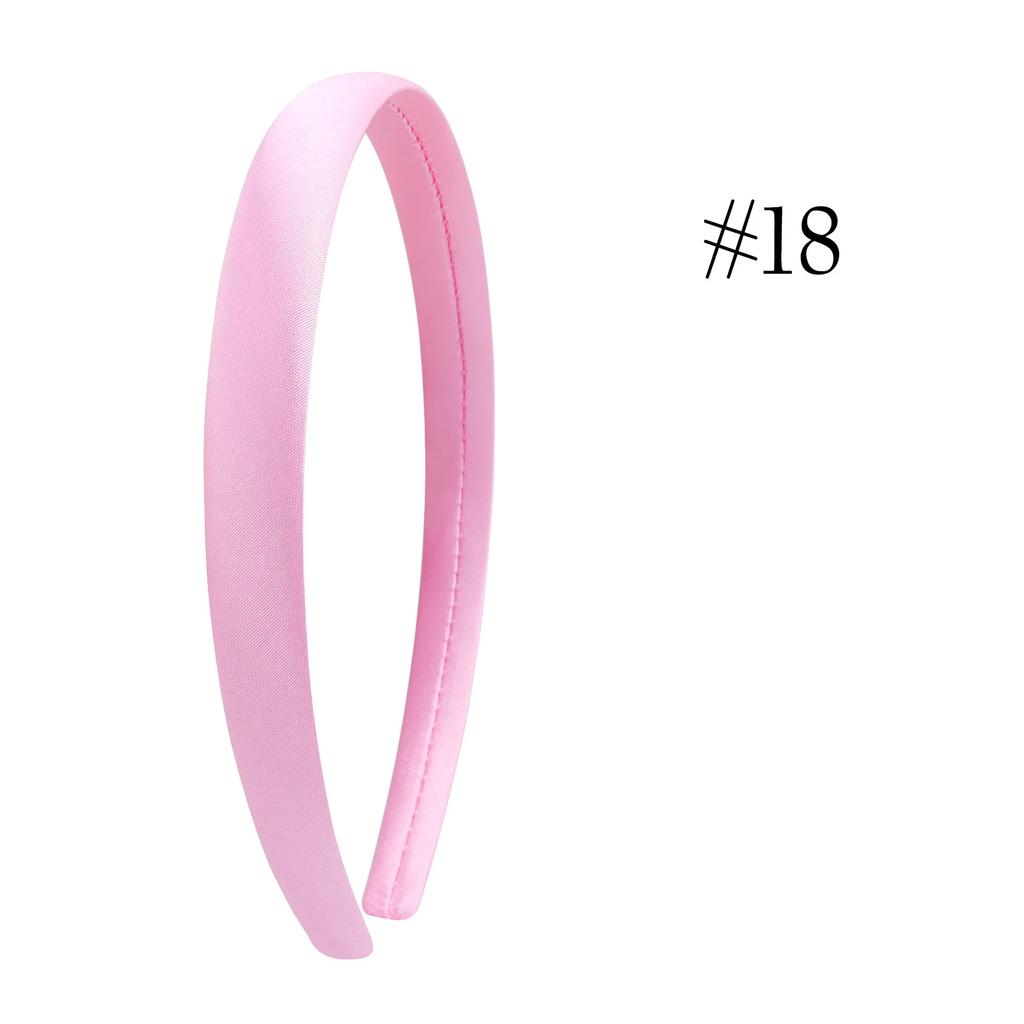 1.5cm Solid Headbands Satin Headband DIY Crafts Hairband Colorful Head Bands for Girls Women Thin Elastic Hair Hoop Accessories