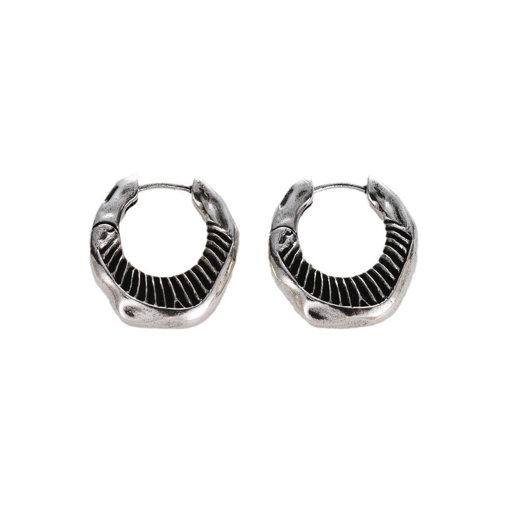 Schwere Industrie Retro Hip Hop Trendmarke Premium Metall Kaltwind Ohrstecker Nischen Design Temperament Vielseitige Ohrringe Damen