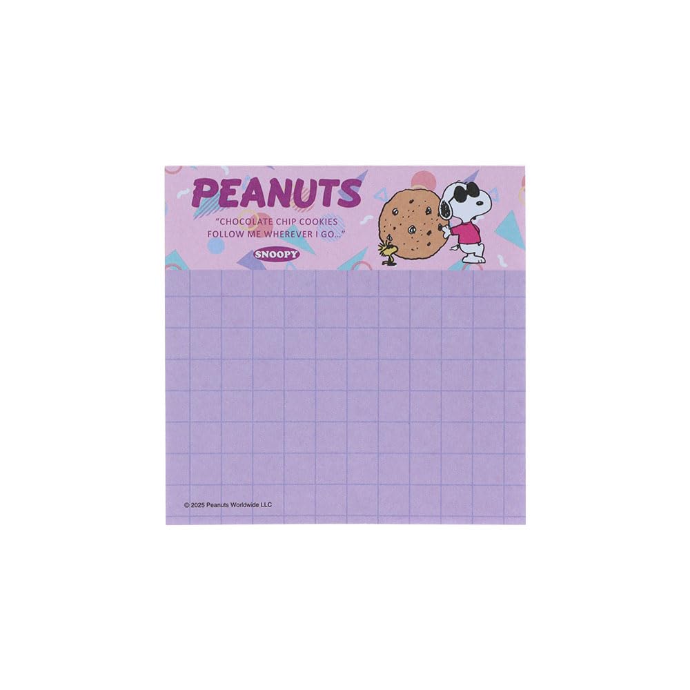 Stationery Snoopy Merchandise Memo Pad with Fluffy S2850621 Sun-Star Clip, Pink,