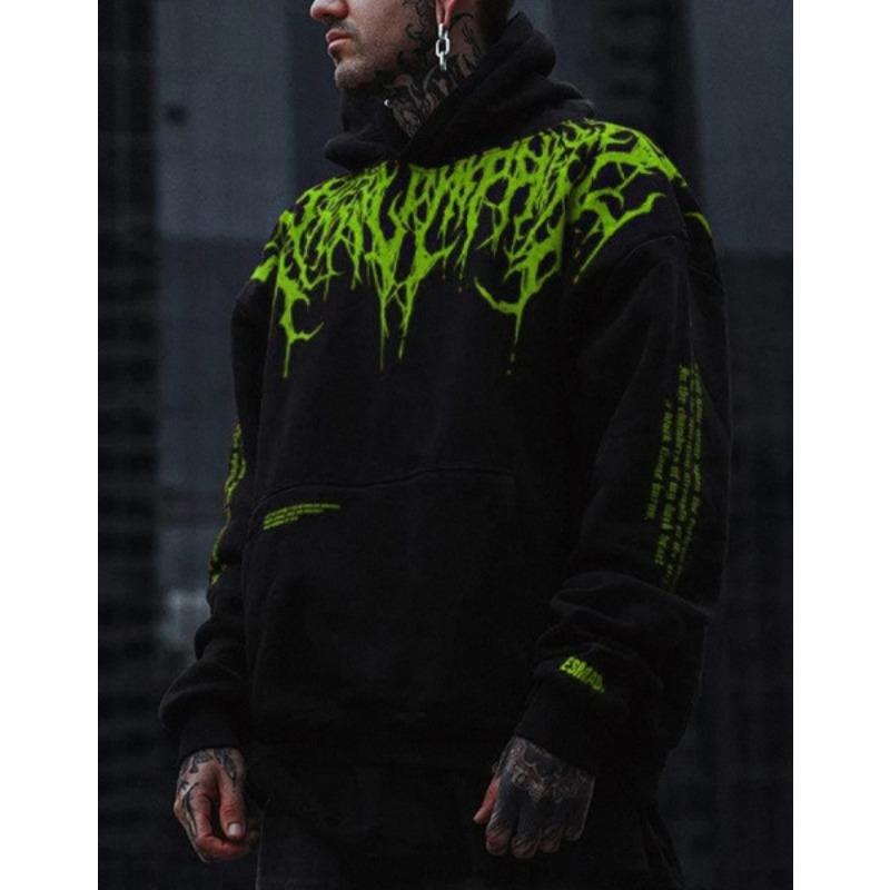 Ďáblova krev Nadměrná Zesílená Teplá Mikina Podzimní Pánská Ležérní Mikina